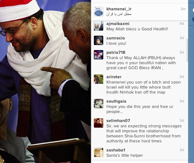 Irans Supreme Leader Joins Instagram comments mini