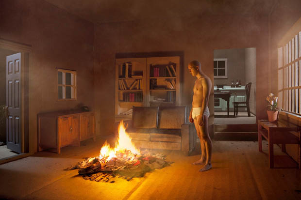 Photographs of Real People Living Inside Tiny Cardboard Box Dioramas dioramapeople 7