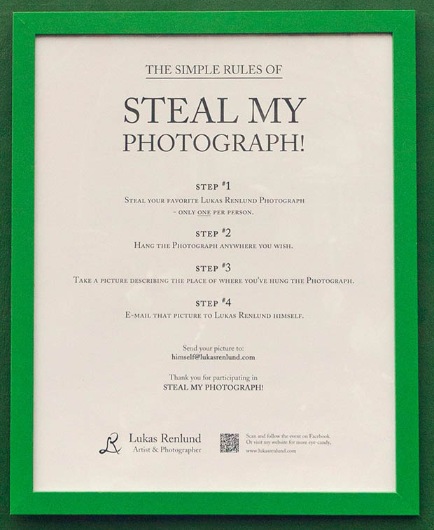 Gone in 30 Seconds: Photog Holds Show and Invites Strangers to Steal His Photos instructions