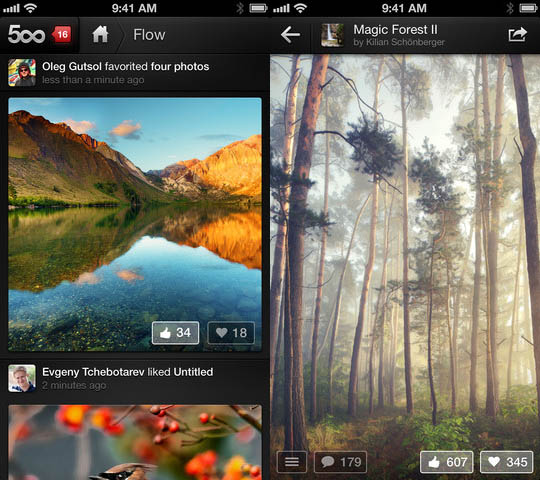 500px Brings Beautiful Photo Browsing to the iPhone 500pxb