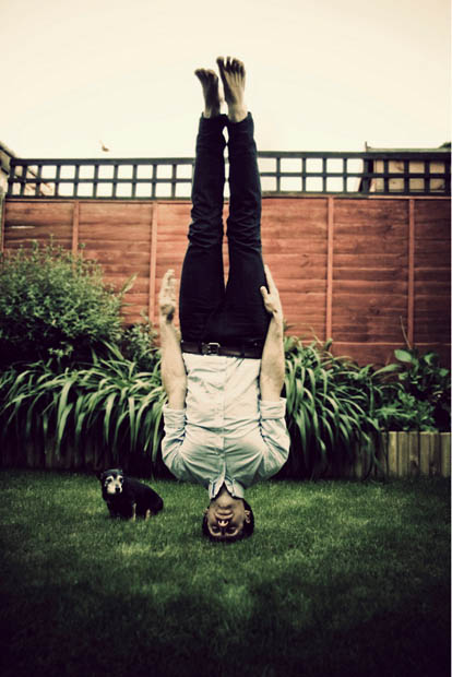 Curious Self Portraits of a Photographer Balancing On His Head upsidedown 13
