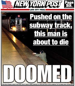 Photograph of Doomed Man on Subway Tracks Sparks Outrage, Debate 