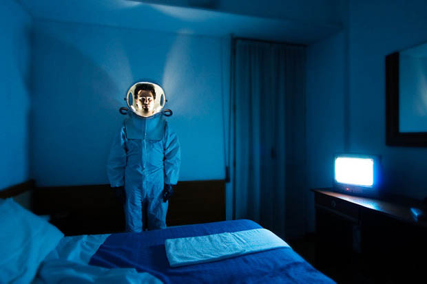 Portraits of People Wearing Space Suits in Not So Alien Locations spacesuit 5