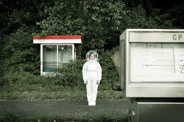 Portraits of People Wearing Space Suits in Not So Alien Locations spacesuit 13