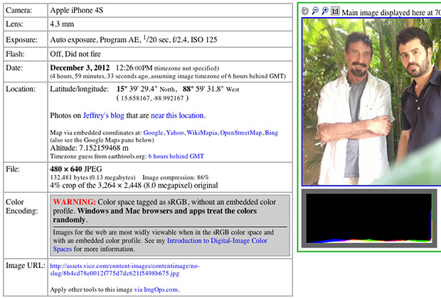 EXIF Data May Have Revealed Location of Fugitive Software Tycoon John McAfee mcafee3