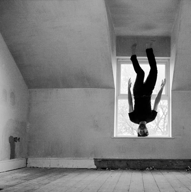 Curious Self Portraits of a Photographer Balancing On His Head upsidedown 3