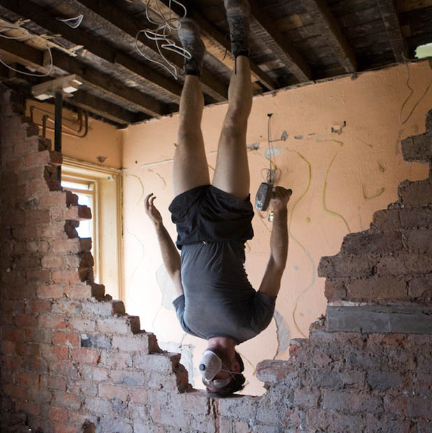 Curious Self Portraits of a Photographer Balancing On His Head upsidedown 6
