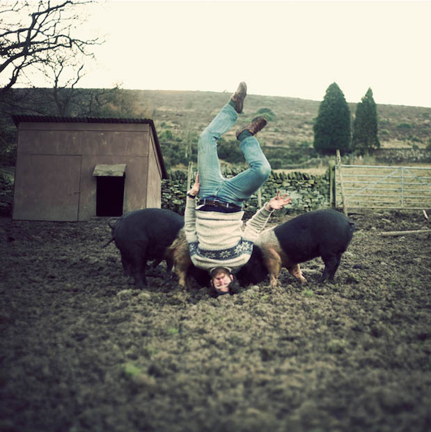 Curious Self Portraits of a Photographer Balancing On His Head upsidedown 7