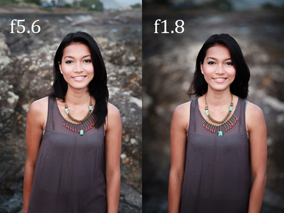widest aperture